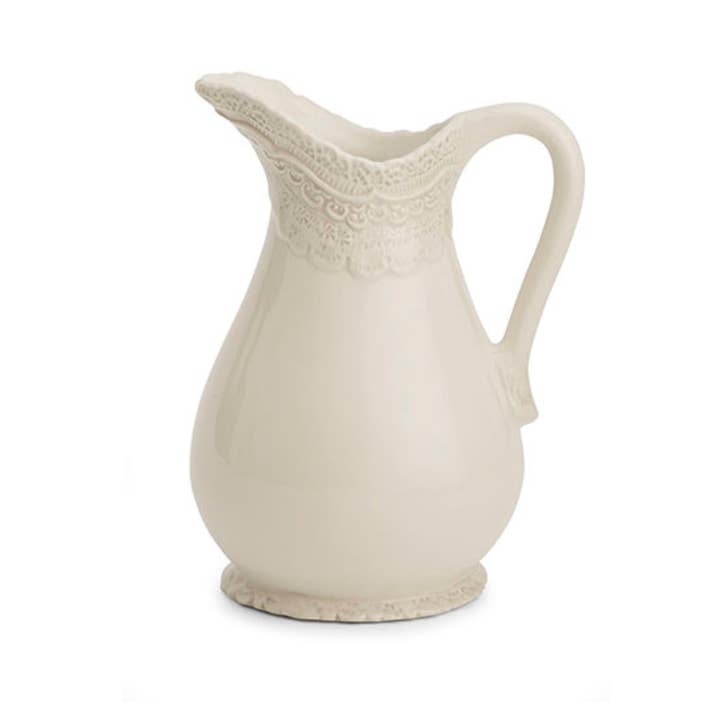 Arte Italica & Crown Linen Designs - Wholesale Pitcher - Finezza Cream Small Pitcher - New