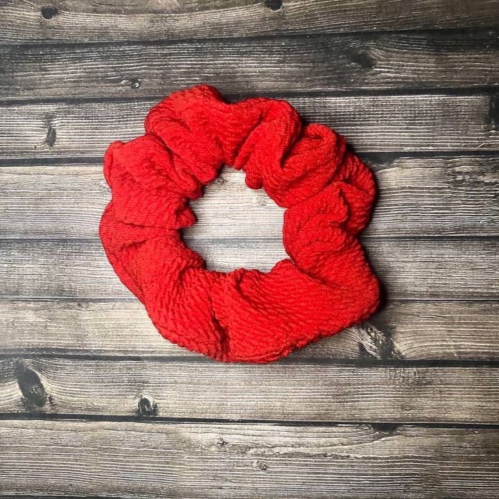 South Coast Sewn - Wholesale Scrunchie - Women's - Red Hair Scrunchie - Bullet Fabric3