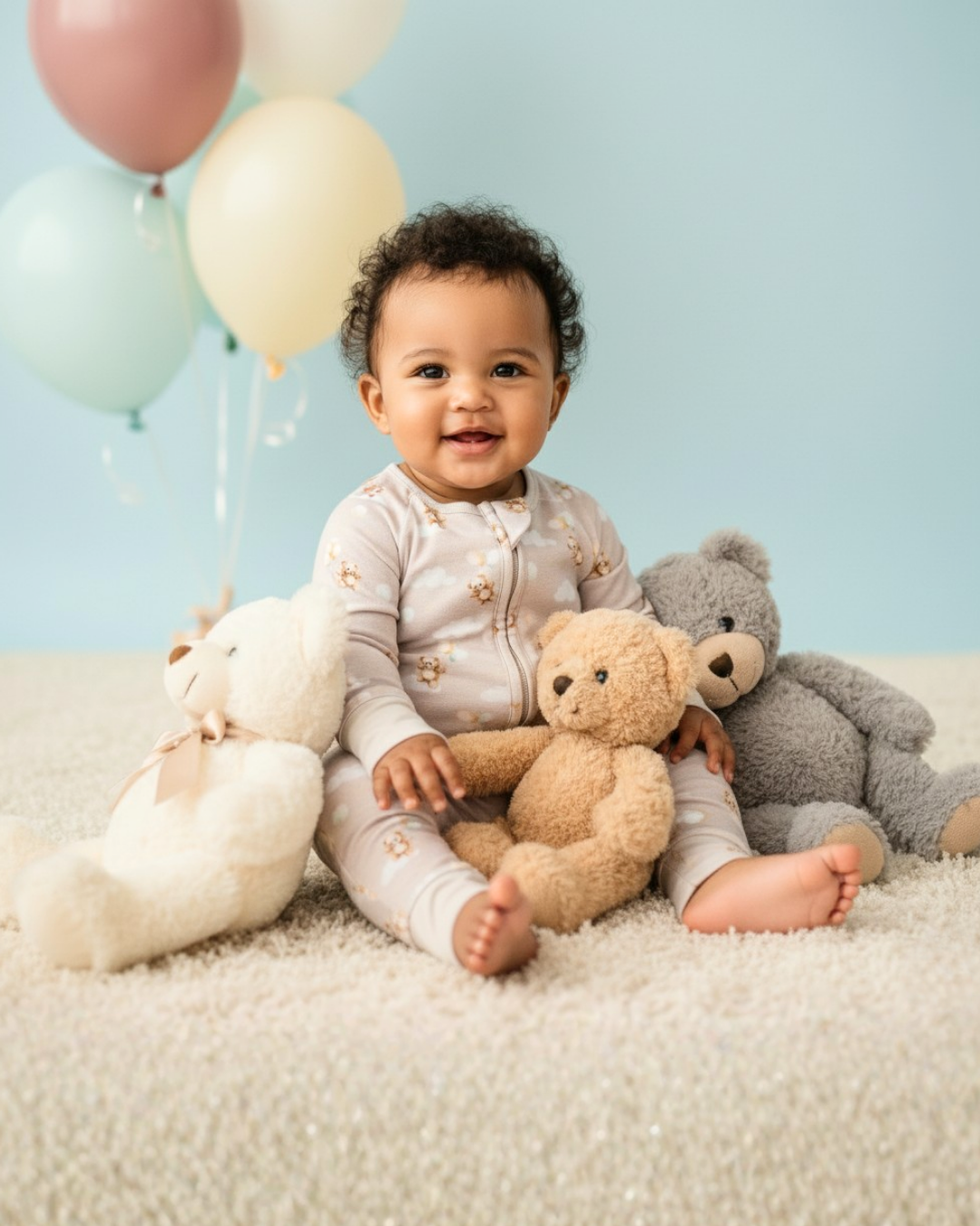 Baby Blues And Pink LLC - Wholesale Sleepsuit - Baby - Up...Up And Away - Bamboo Zipper Pajama3