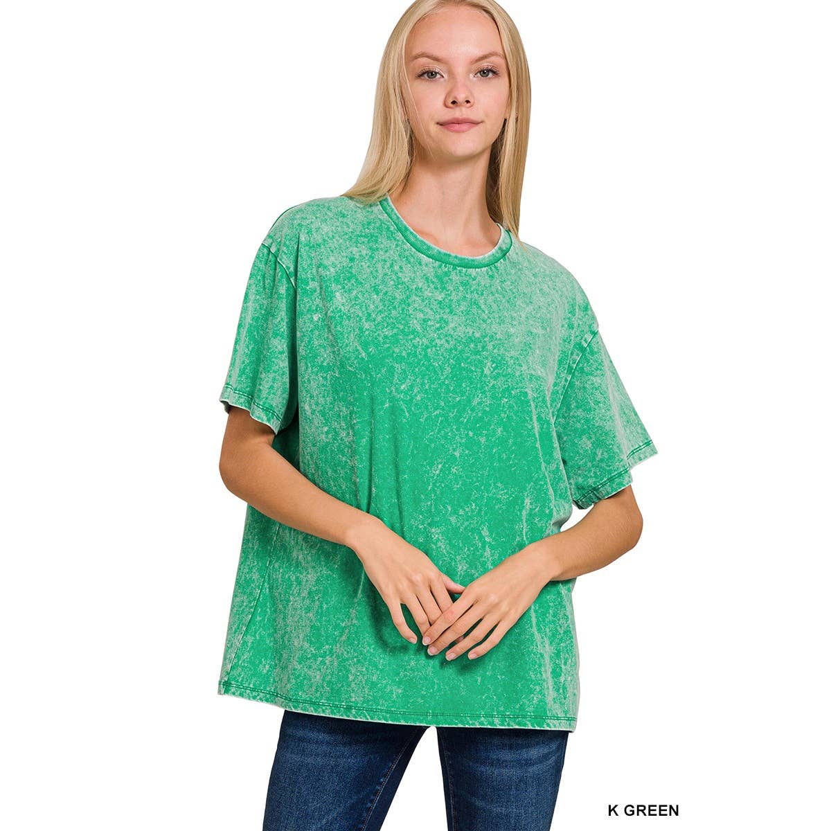 Apolline – T-shirt – Mulher por atacado – TOP DE MANGA CURTA LAVADO ZENANA7