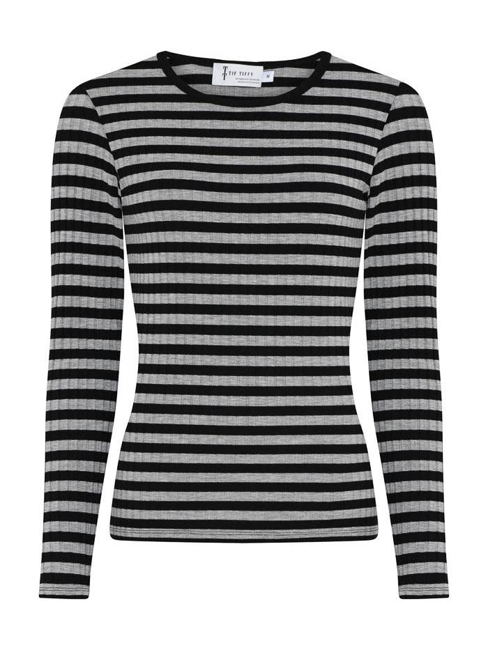 TIF TIFFY - Wholesale T-Shirt - Women's - JanettTT Stripe T-Shirt