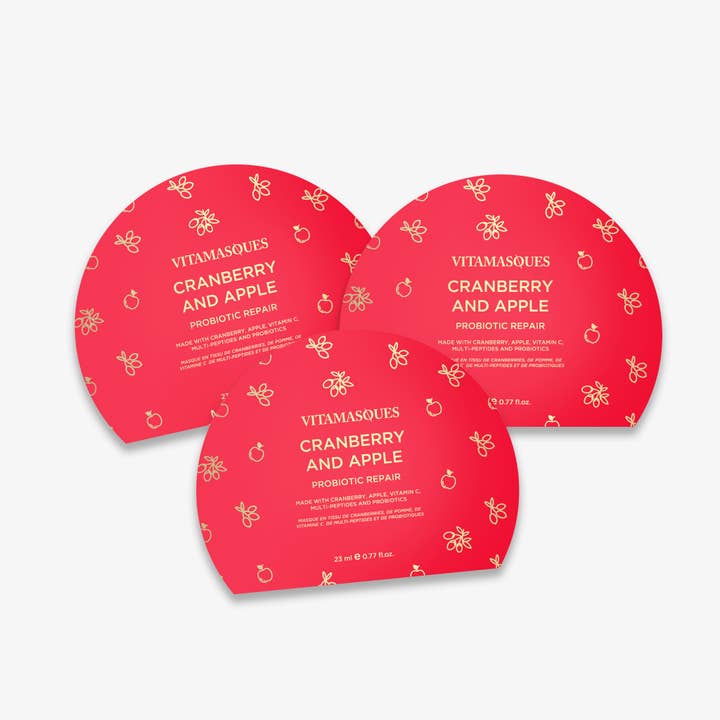 Vitamasques - Wholesale Skincare Face Mask - Cranberry & Apple Repair Face Mask Boxset