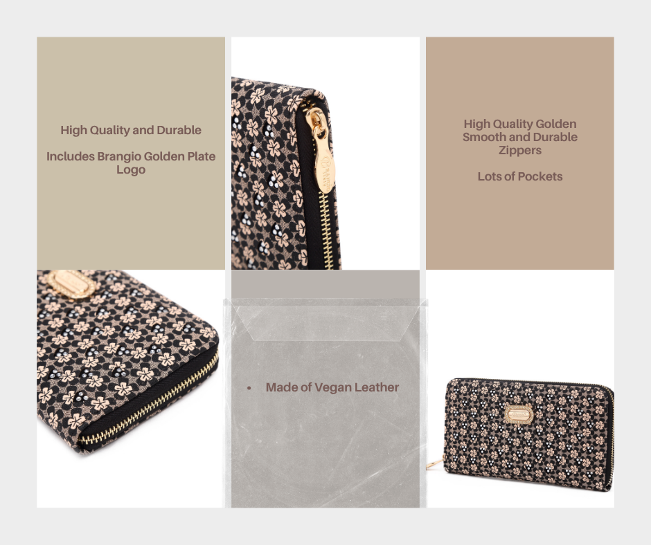 Brangio (Italy) Company Inc. - Wholesale Wallet - Women's - Brangio Italy Floral Print zippered wristlet Wallet8