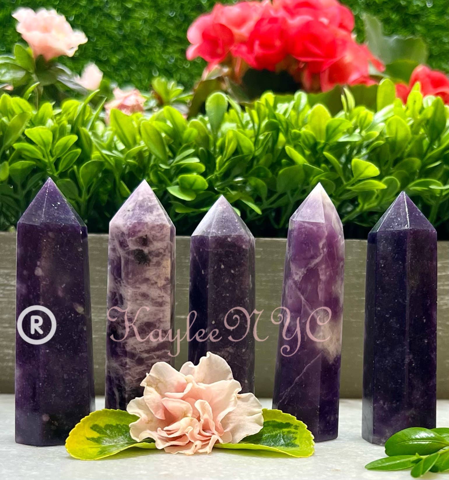 KayleeNYC - Wholesale Spiritual Stone/Crystal - Wholesale Lot 1 lb Natural Lepidolite Tower Obelisk Point Wand Crystal Energy Healing1
