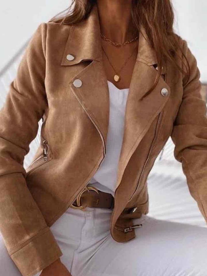 ESTEE BROWN - Wholesale Jacket - Women's - Perfecto suede jacket - 21302