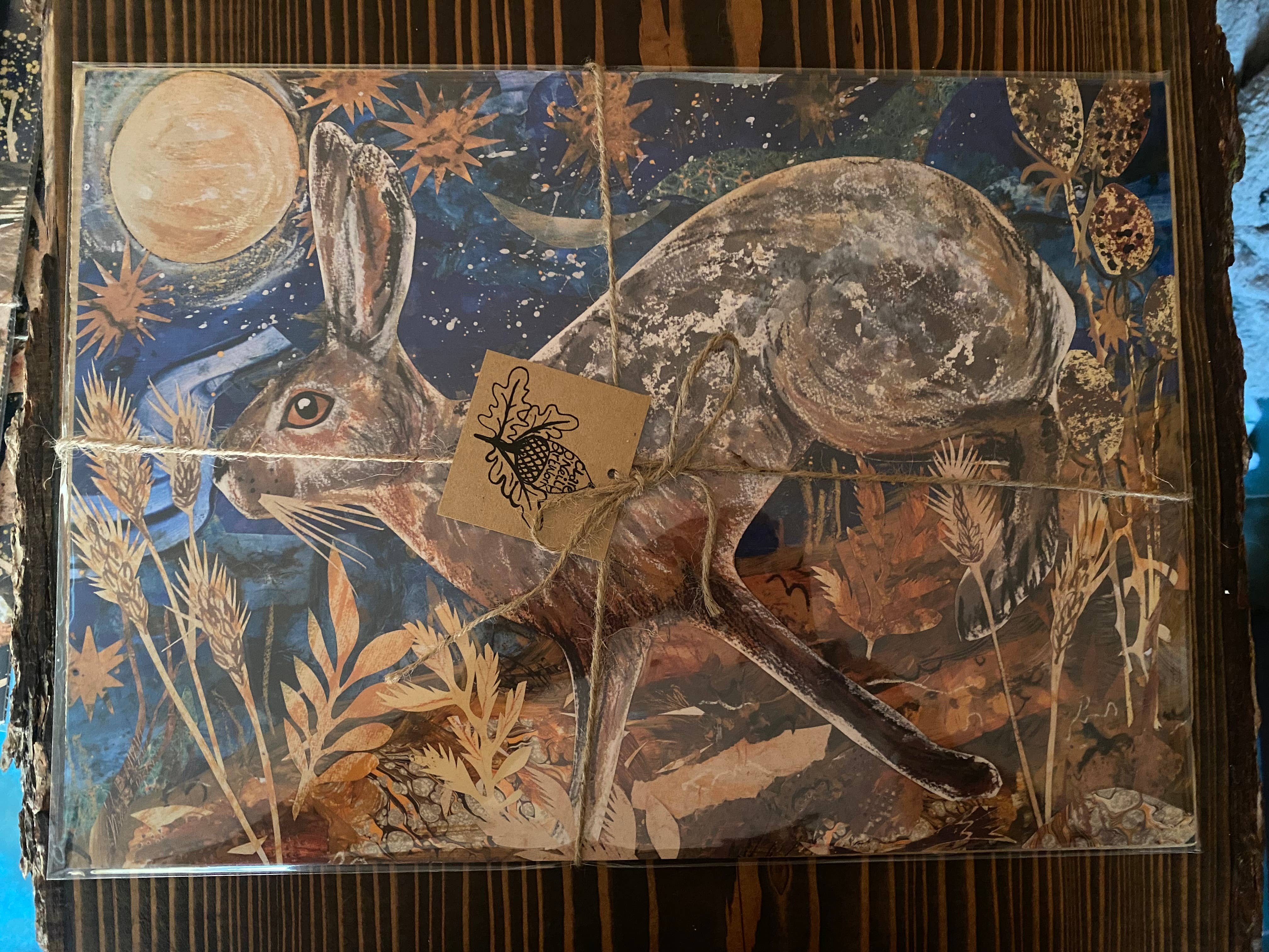 Clare O’Neill Artworks - Vente Affiche d'art - Impression d'art A3 lièvre d'automne2