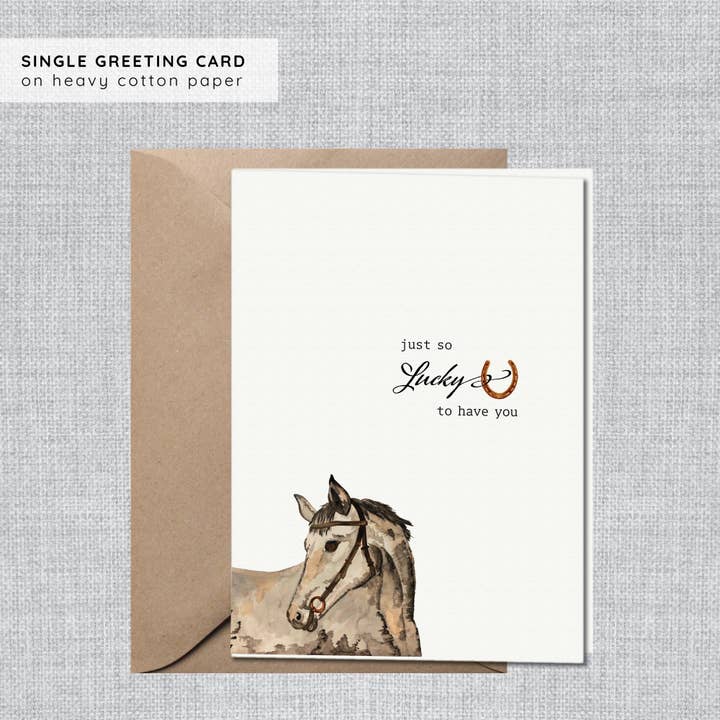 Horse Love Card | Friendship Card | Anniversary Card Horsey for wholesale by Gina Maher | Watercolor