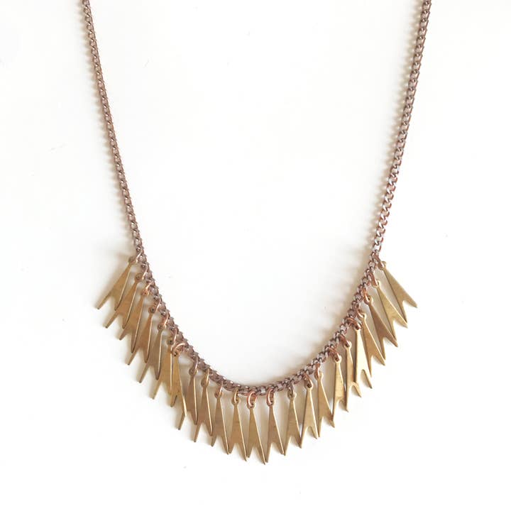 Arrow Fringe Necklace for wholesale by Hur Jewelry