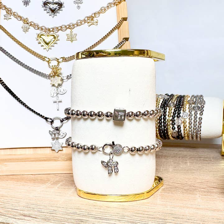 Love, Lisa - Wholesale Individual Charm/Pendant - Eternal Chai Charm Collection – Gold, Silver & Pavé Accents