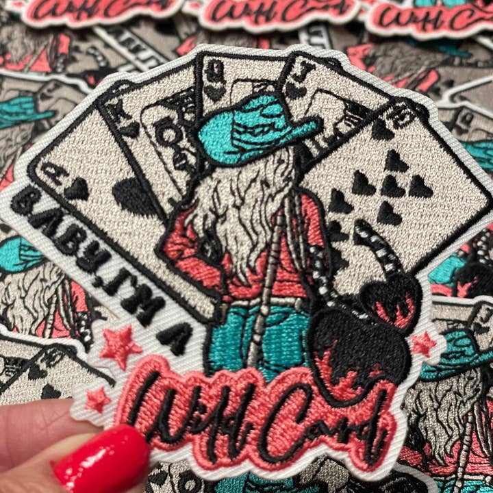 sequinandstiches - Wholesale Patch - Baby, I'm a Wild Card Patch, Trucker Hat Patch, Boujee Patch, Cowgirl Patch, Western Patch, Pink Patch, Trendy Patch, Preppy Patch, Iron On Patch, DIY