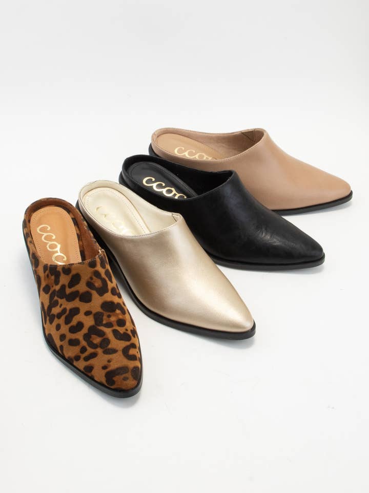 CCOCCI - Wholesale Mules - Women's - GINA POINTED-TOE SLIP ON BLOCK HEEL MULE5