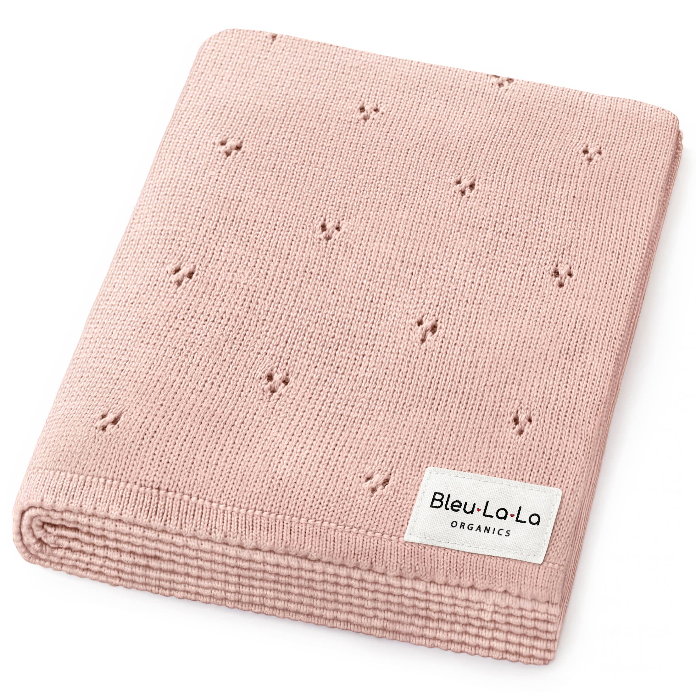 Bleu La La - Wholesale Receiving Blanket - Baby - 100% Organic Cotton Pointelle Swaddle Receiving Baby Blanket11