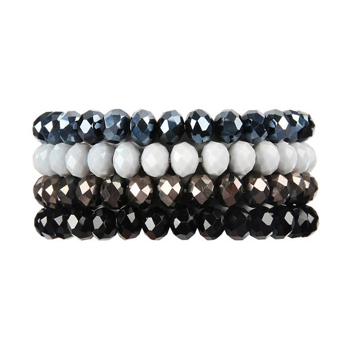 Love and Repeat - Vente Bracelet de perles - BRACELET EXTENSIBLE QUATRE LIGNES DE PERLES DE CRISTAL14