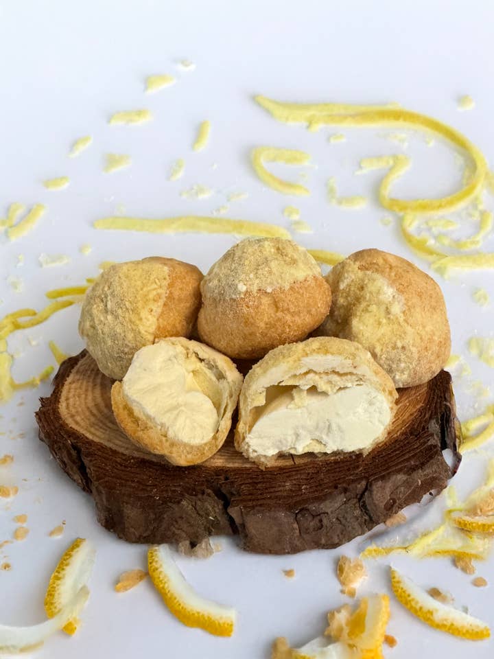 Freeze Dried Lemon Cream Puffs – Case of 24 for wholesale by Base Camp Treats