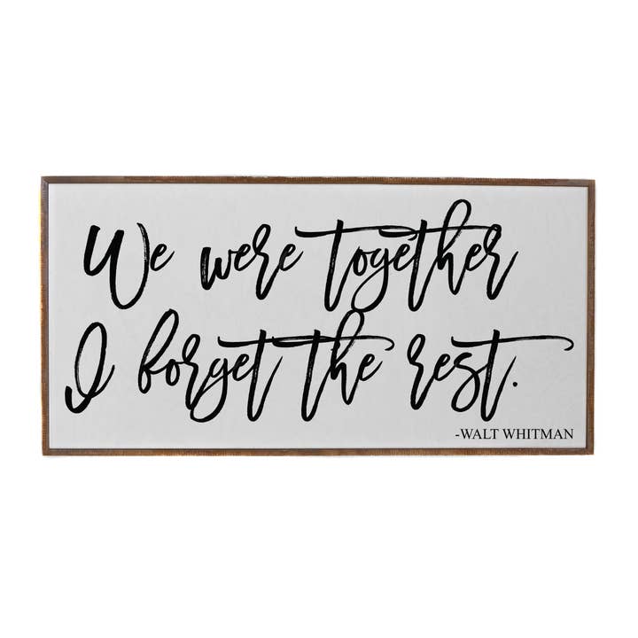 32X16 We Were Together I Forget The Rest Horizontal Wall Art for wholesale by Driftless Studios
