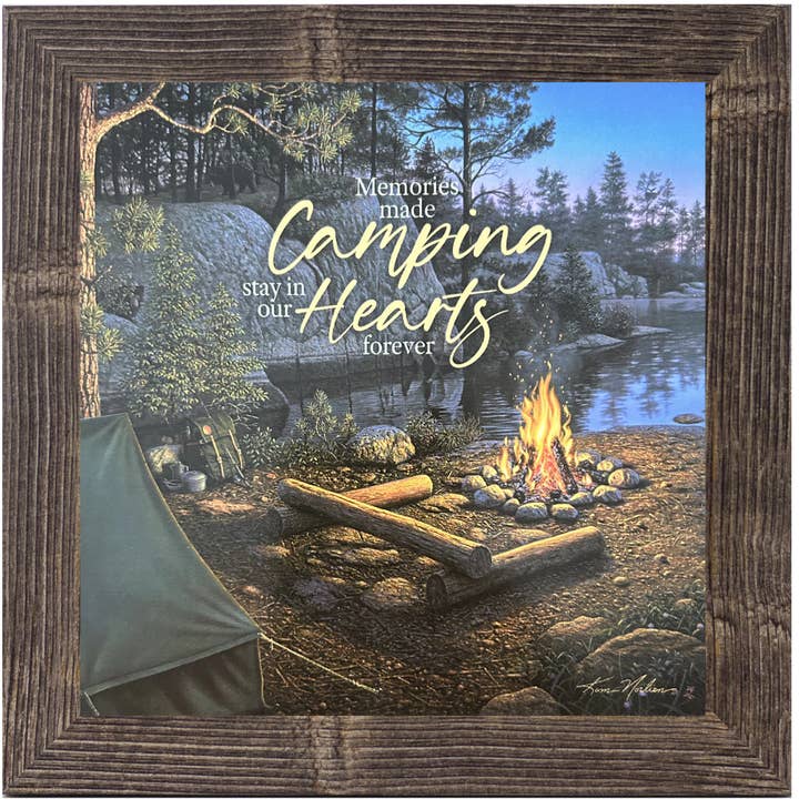 Summer Snow Art - Wholesale Art Print - Memories Made Camping by artist Kim Norlien Art
