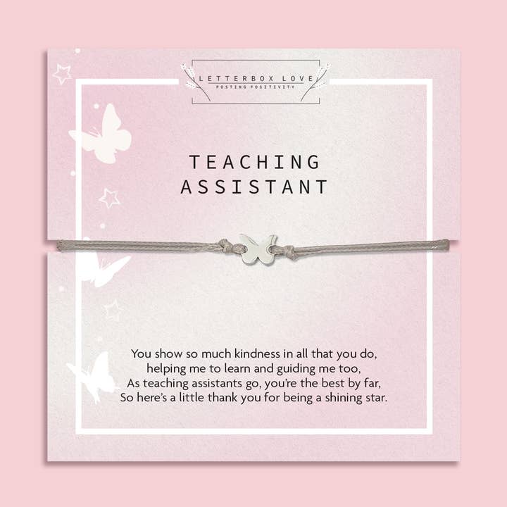 Teaching Assistant Thank you Bracelet for wholesale by Letterbox Love Bracelets