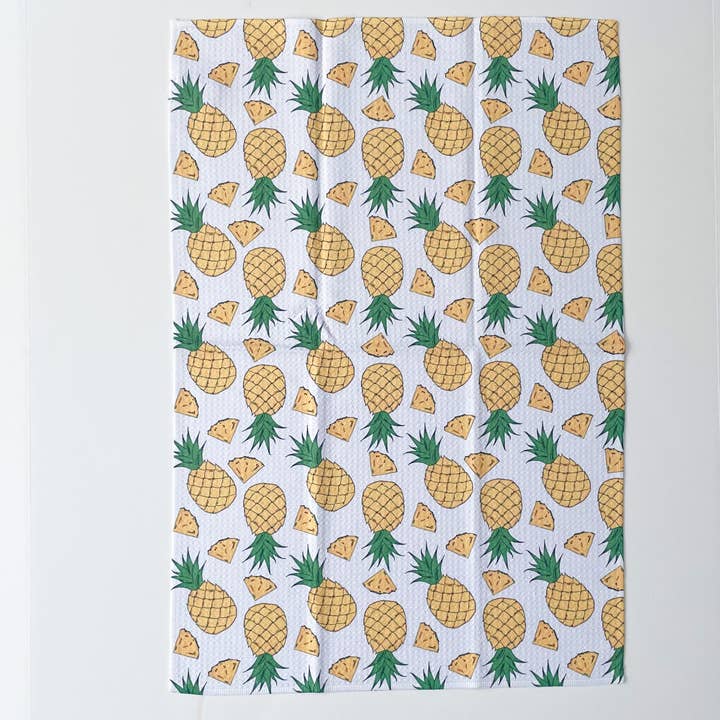 Jami Creates - Wholesale Tea Towel - Pineapple Patterned Waffle Kitchen Dish Towel2