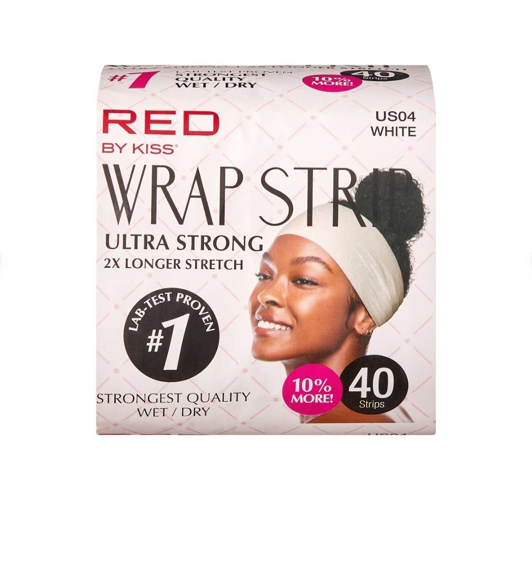 Majestic Wholesale - Wholesale Hair Accessories Set - Women's - KISS Red Wrap Strips Black or White 3.5" – 6pk Display3