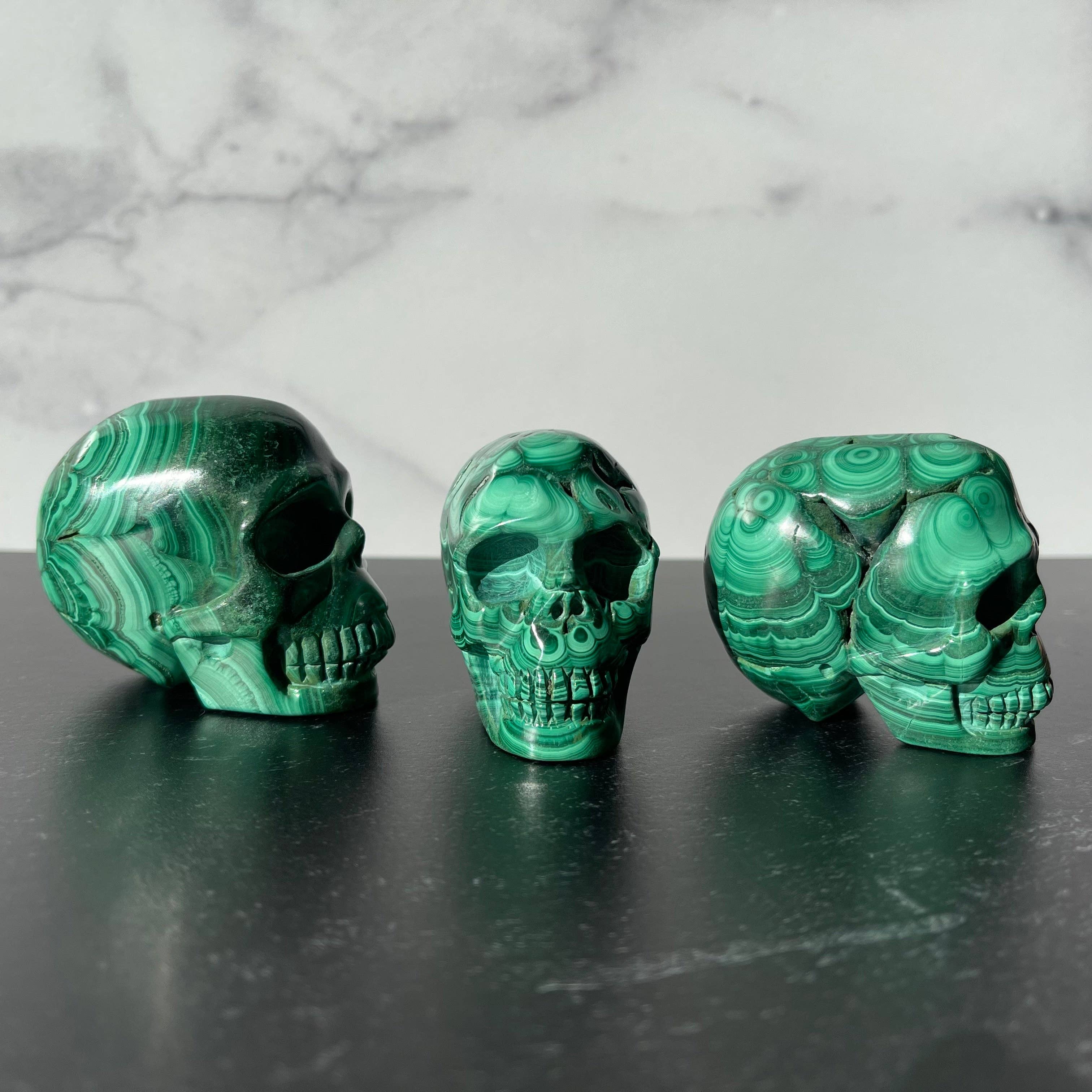 Good Juu Juu - Wholesale Spiritual Stone/Crystal - Malachite Skull Collection10