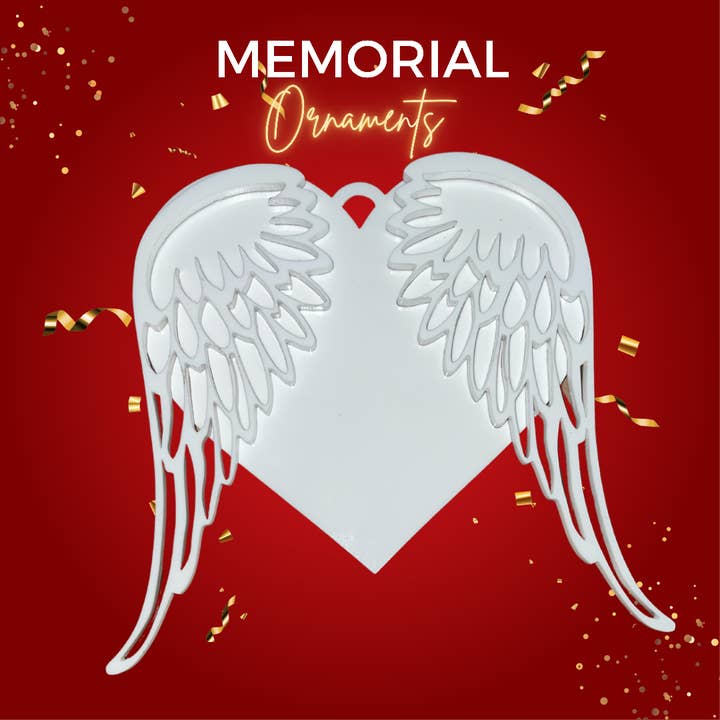 MEMORIAL BLANK ORNAMENTS for wholesale by WG Supplies