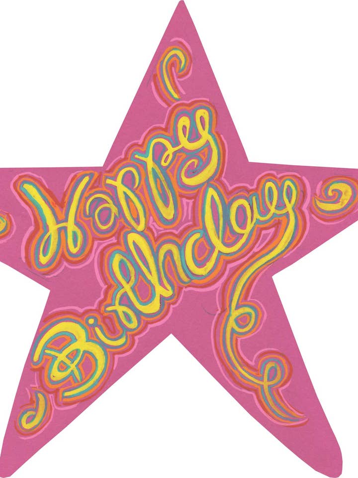 Cartão de saudações em forma de estrela - Feliz Aniversário por atacado de North Star Cards