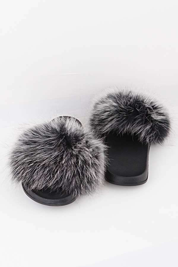3AM BY H&D ACCESSORIES - Wholesale Slippers - Women's - Fox Fur Slippers9