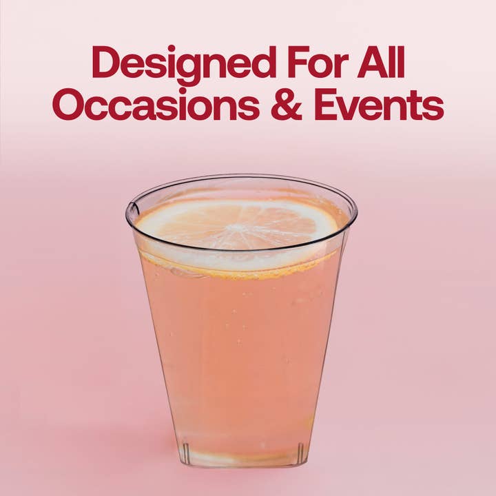 Smarty had a Party - Wholesale Disposable cup - 2 oz. Clear Square Bottom Plastic Shot Cups - 20 pcs6