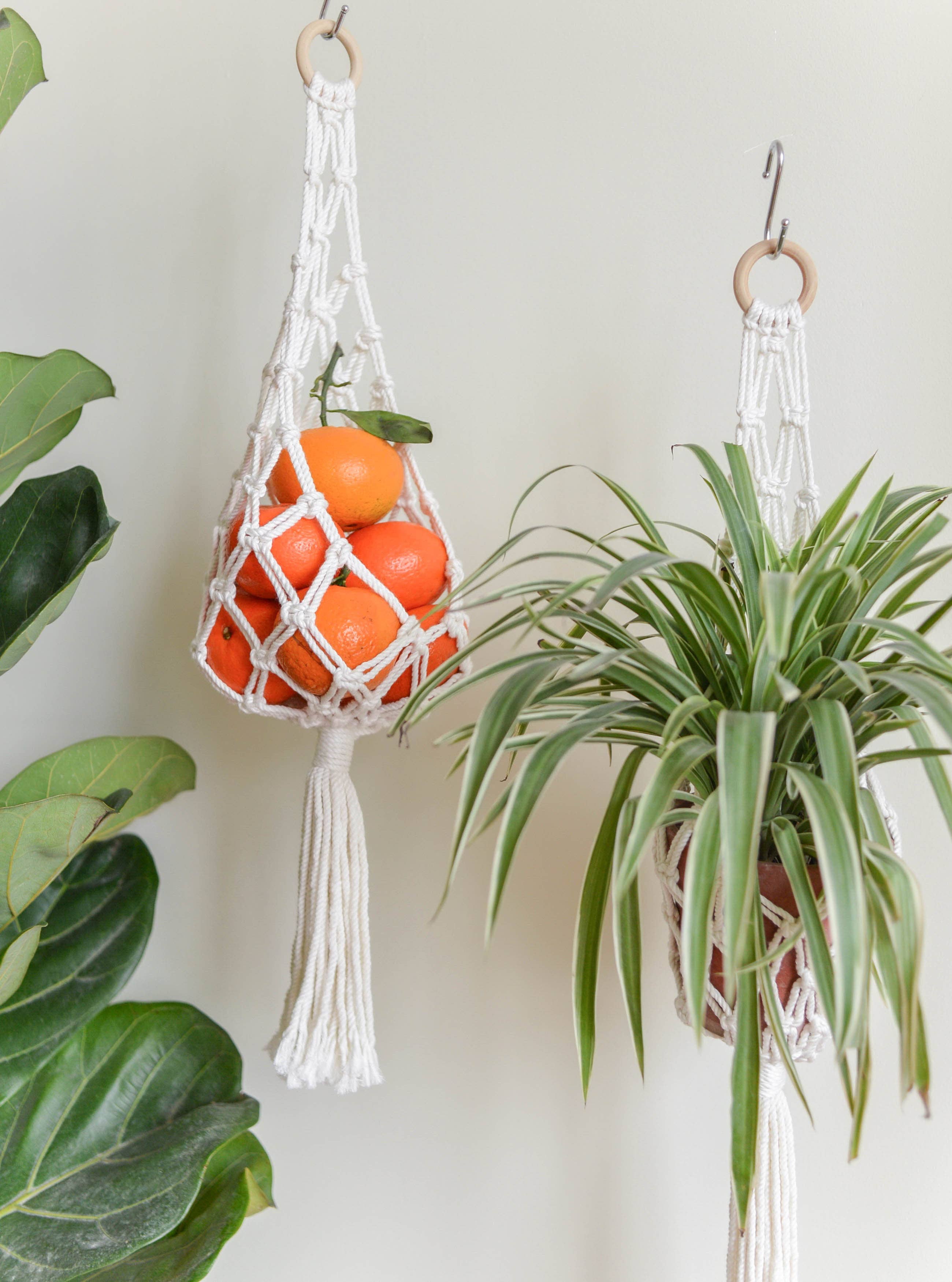 BeanDaikon - Wholesale Hanging planter - Macrame Hanging Basket H1011