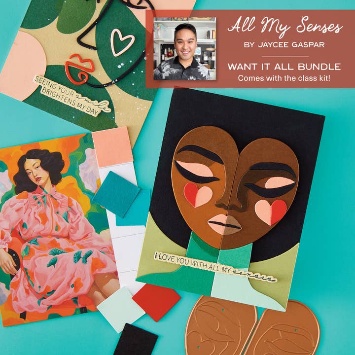 All My Senses I Want It All! Bundle + FREE Class Kit by Jaycee Gaspar for wholesale by Hero Arts + Spellbinders Wholesale