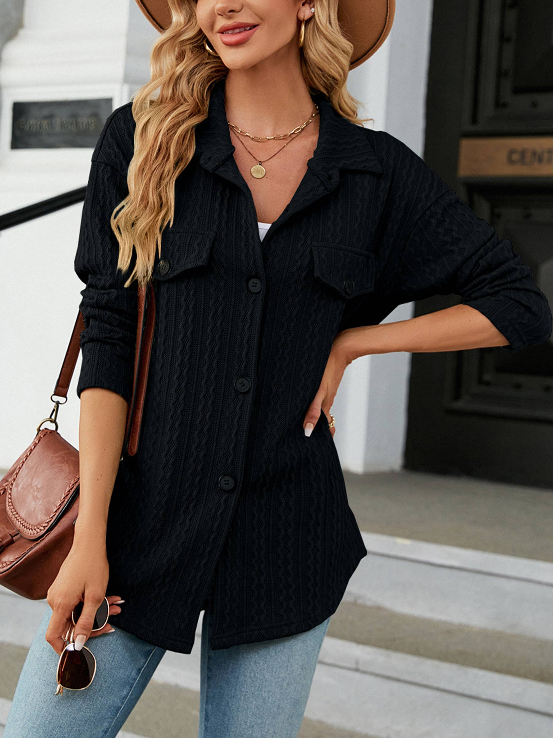 Wholesalesir - Wholesale Jacket - Women's - 3D Jacquard Single Breasted Casual Jacket2