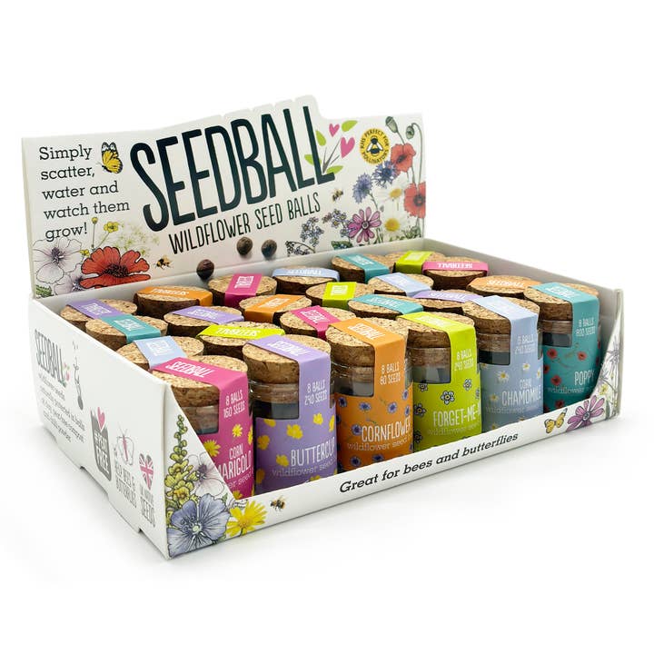Bocaux de fleurs sauvages pour la vente par Seedball