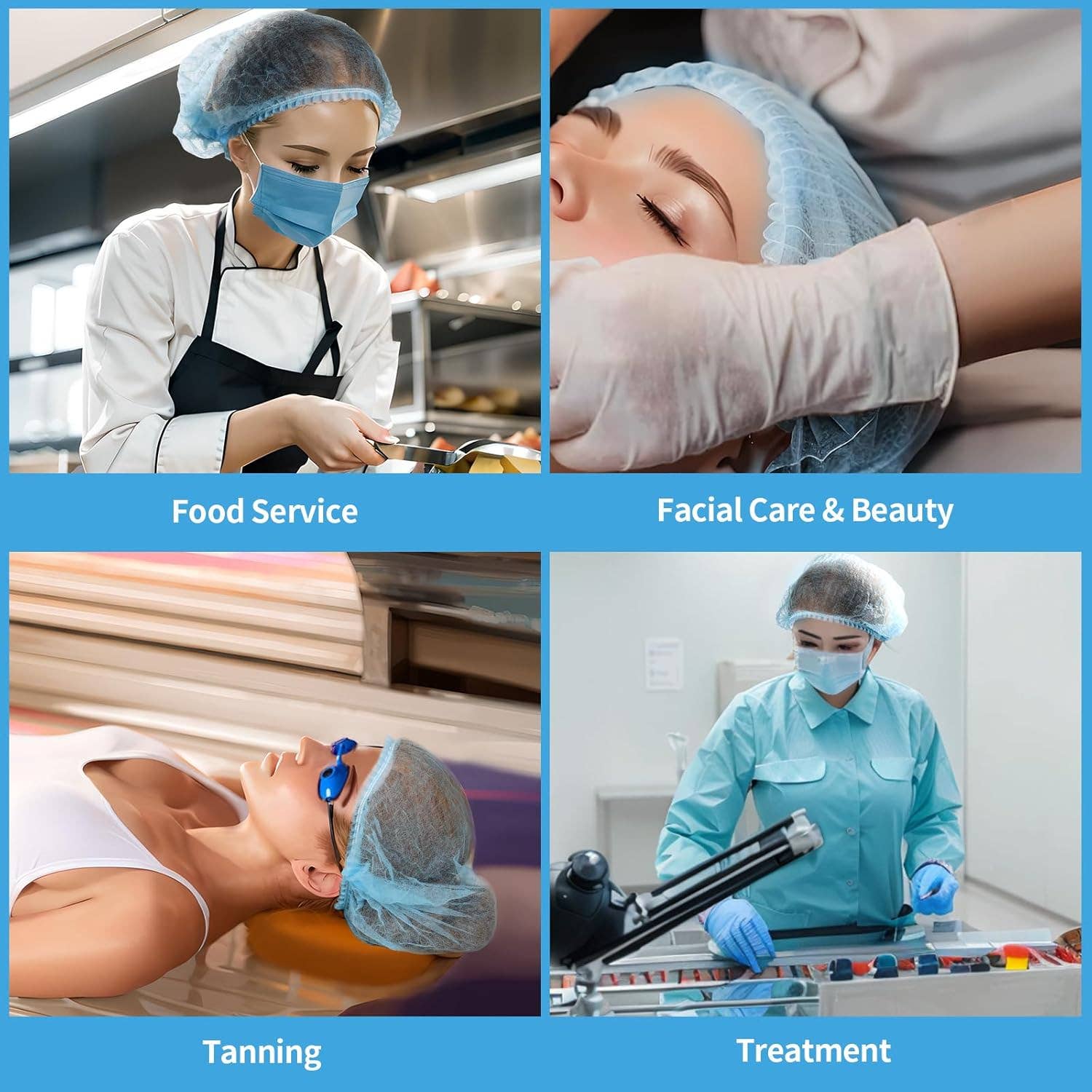 Trio Trading - Vente Accessoire pour chapeau – femme - Charlotte jetable, charlottes, filet à cheveux non tissé, taille unique3