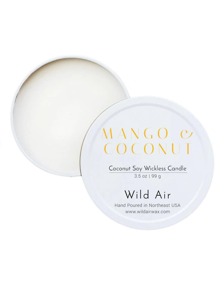 Bougie sans mèche mangue+noix de coco 3,5 oz pour la vente par Wild Air