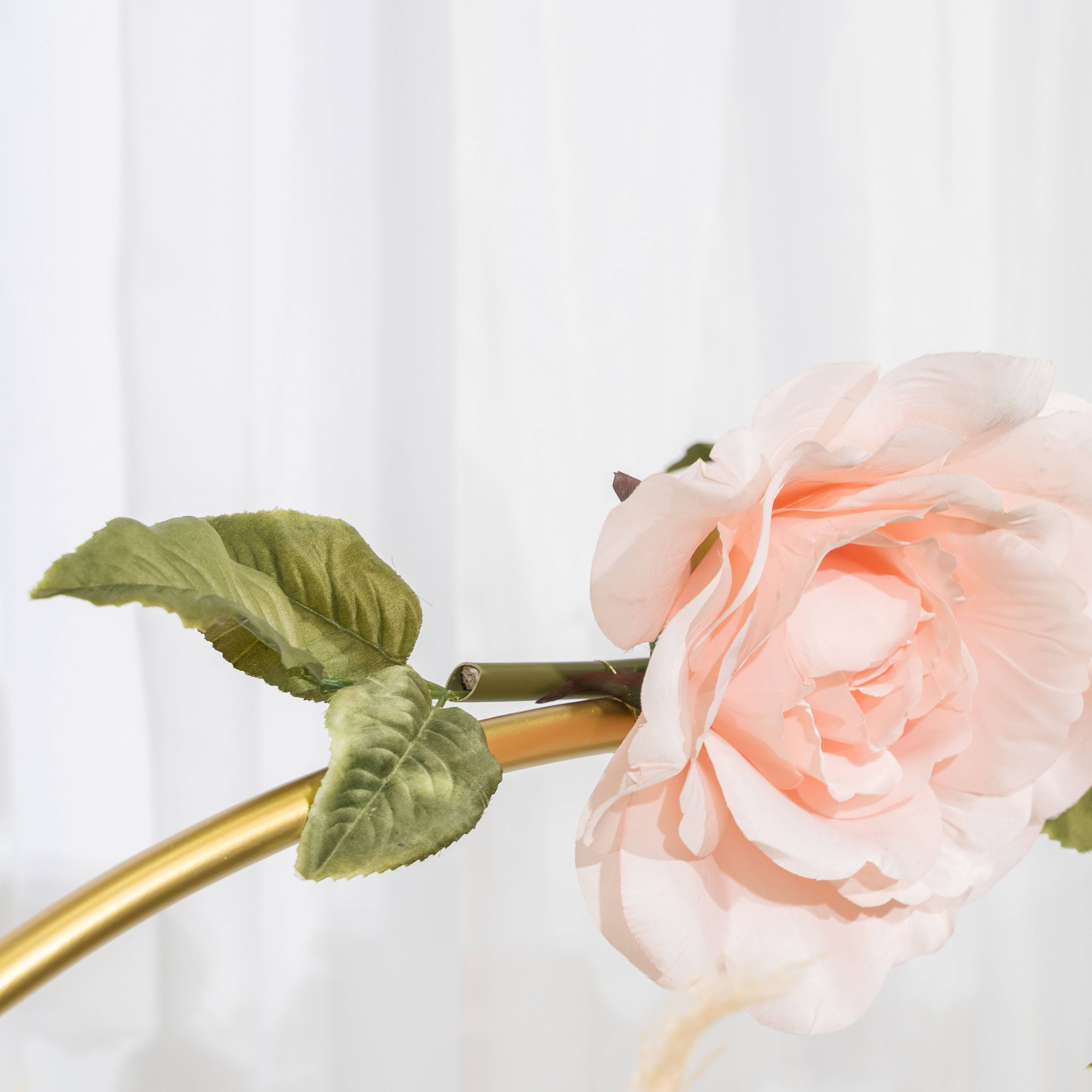 Artificial Jumbo Rose Garland - Blush for wholesale on Faire4