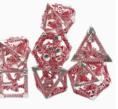 Cultivation Games - Wholesale Dice - Caged Dragon Hollow Metal Dice (4 new colors!)5