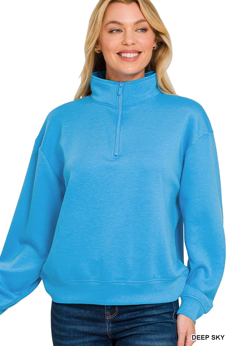 Vanilla Monkey - Wholesale Sweatshirt - Women's - Scuba Half Zip Pullover Sweatshirts2