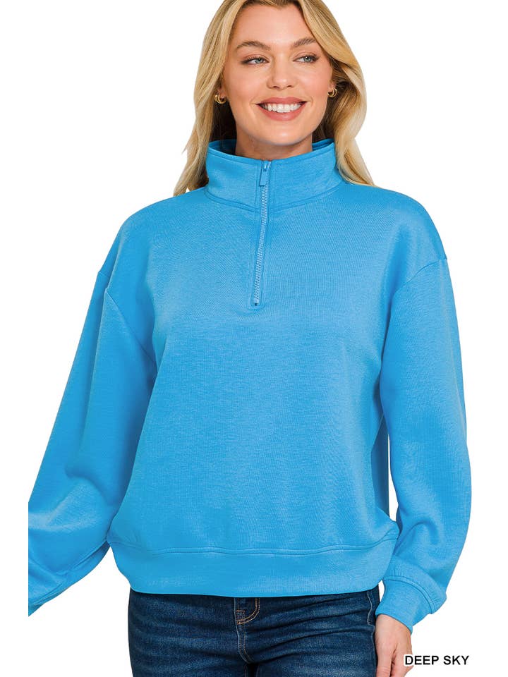 Vanilla Monkey - Wholesale Sweatshirt - Women's - Scuba Half Zip Pullover Sweatshirts2