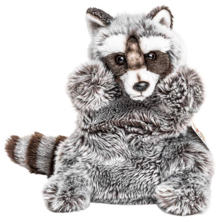 Uni Toys - Wholesale Stuffed/Plush Toy - Kids & Baby - Raccoon hand puppet - 26 cm (height) - cuddly/plush toy1