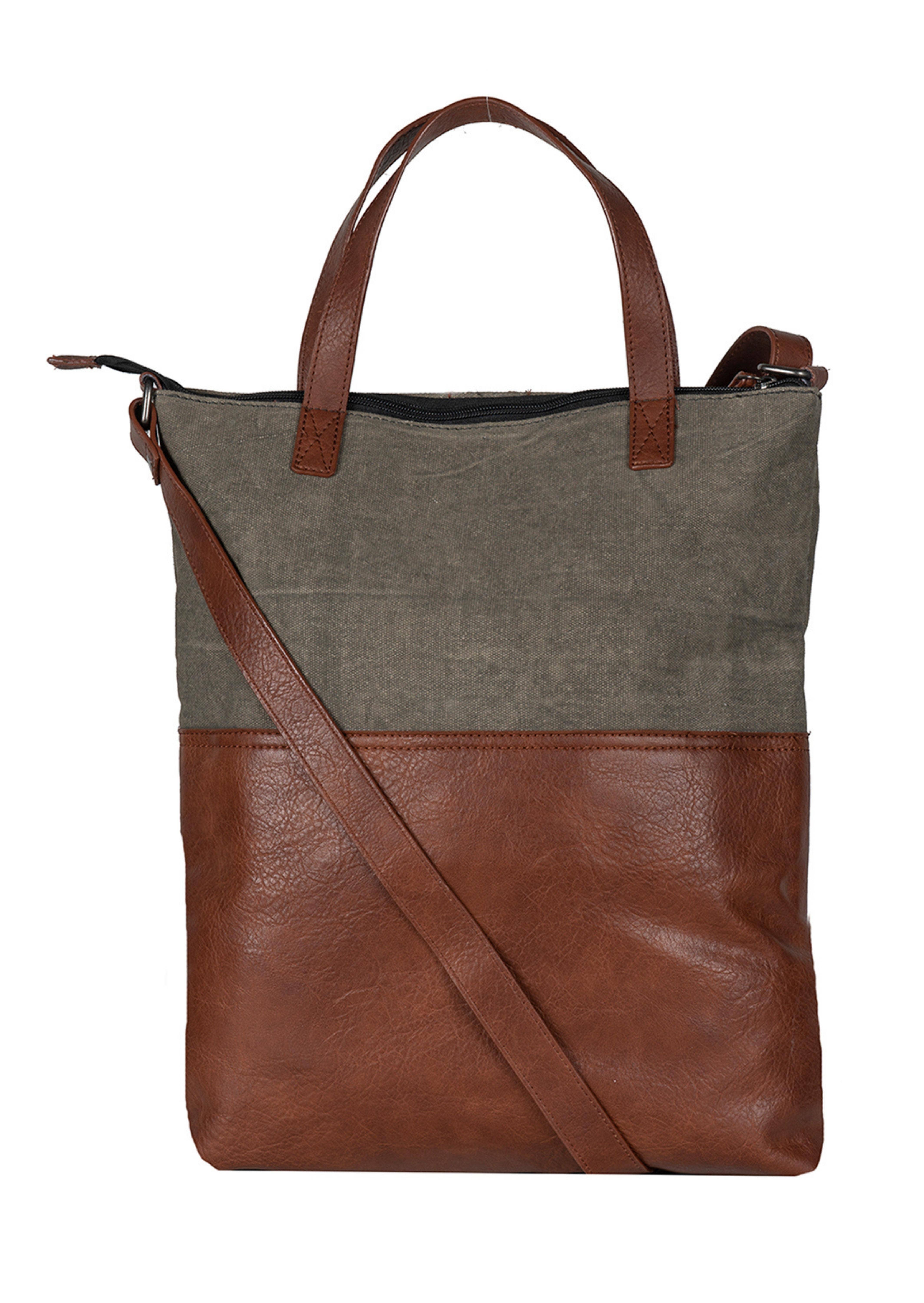 Mona B. - Wholesale Tote Bag - Women's - Jamie Up-Cycled Canvas Convertible Tote, MD-60022