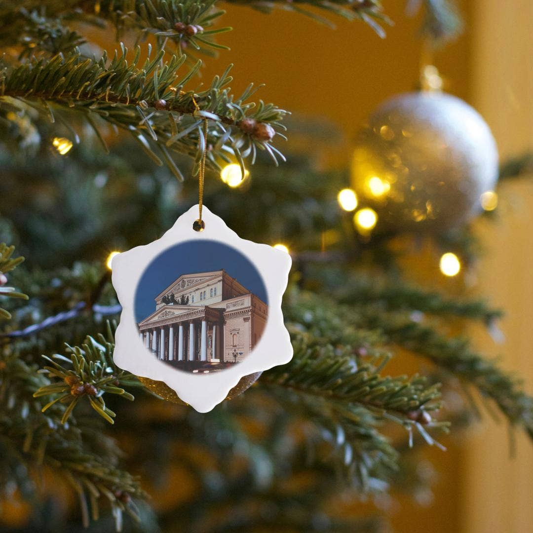 3dRose - Wholesale Ornament - 3dRose, Moscow city - Bolshoi - Grand - Theater in the evening, Ornament6