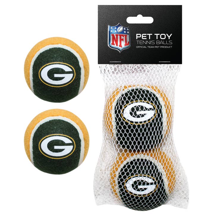 Balles de tennis 2 pièces Green Bay Packers pour la vente par Pets First