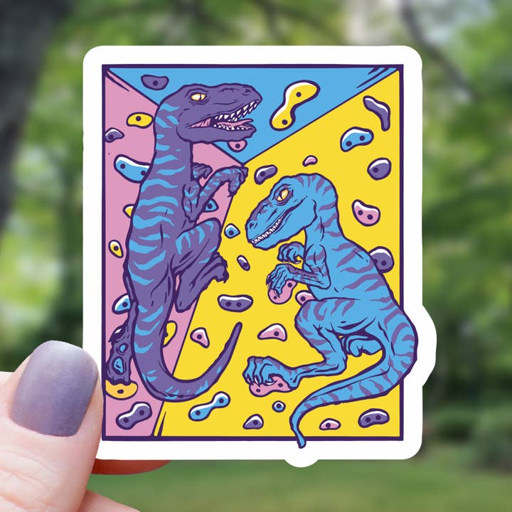 Adhesivo de dinosaurios escaladores de rocas, 3 para venta al por mayor de Mimic Gaming Co