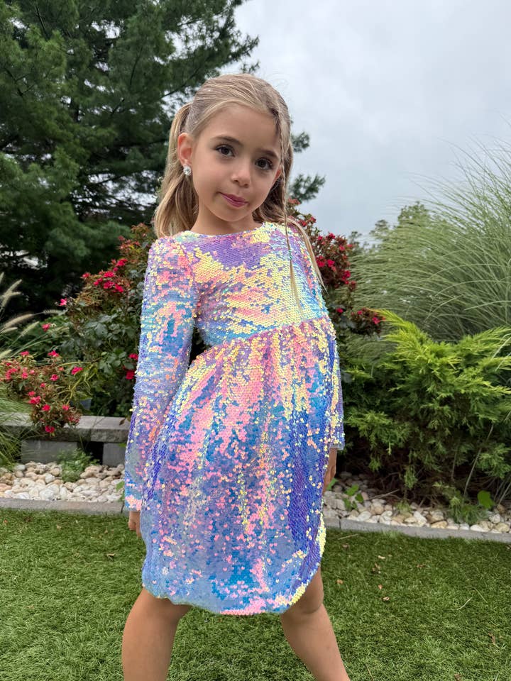 Ellie and Mila - Venta al por mayor Vestido - Niños - Vestido de fiesta con lentejuelas degradadas8
