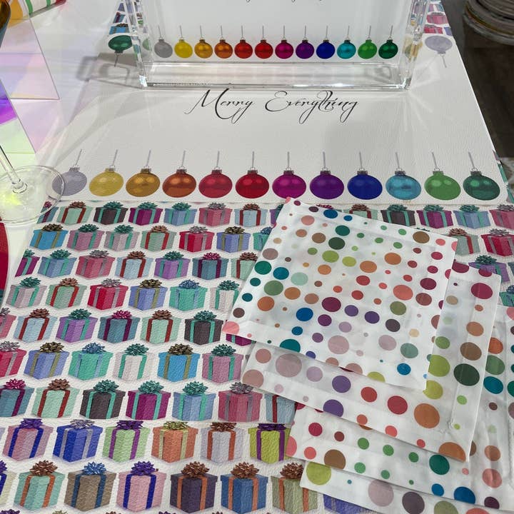 Nicolette Mayer Collection – wholesale Dinner & cloth napkin – Mod Confetti Andre 6X6" Cotton Sateen Cocktail Napkins Set of 42