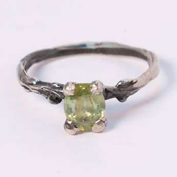 Green tourmaline fusion ring for wholesale by Arlo Haisek