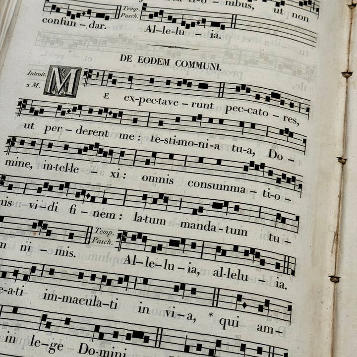 Monahan Papers - Wholesale Retailer Display - Paper & Novelty - Original Page from 1700s Antiphonarium - 250 Yrs Old - Set/33