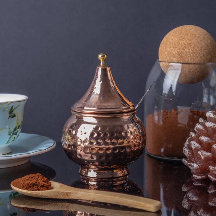 Kayrana - Wholesale Spice Rack - Hand Forged Copper Spoon Dome Spice Rack