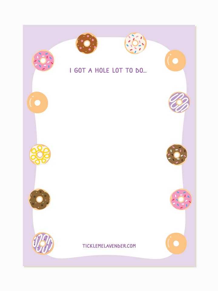 Donut Notepad for wholesale by Tickle Me Lavender