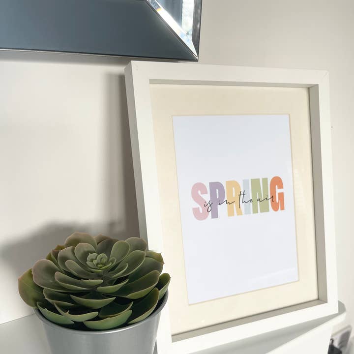 Spring Is In The Air Multi Colour Spring Seasonal Wall Home Decor Print for wholesale by WinsterCreations™